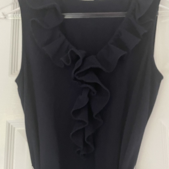 Brooks Brothers Classic Navy Blue Ruffled Mini Dress - Picture 1 of 4